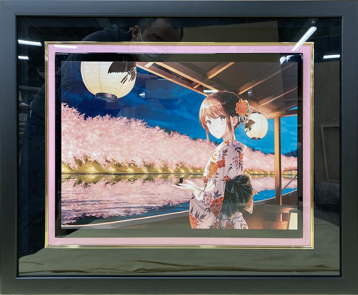 Hiten 桜色舟遊 版画 アールビバン アールジュネス ミクスドメディア